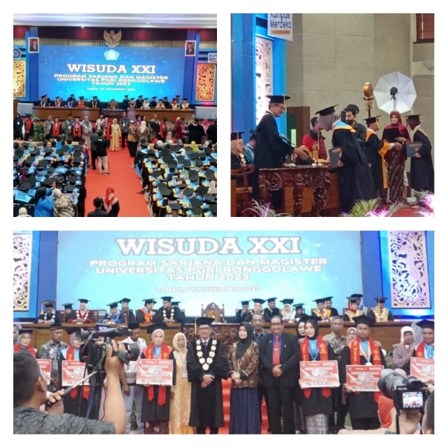 Wisuda Sarjana dan Magister ke-21 Universitas PGRI Ronggolawe Tuban Dilaksanakan