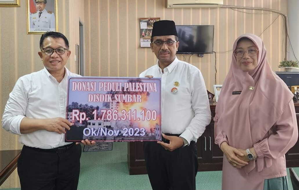 Dinas Pendidikan Sumatera Barat Memberikan Donasi Heroik Senilai Rp1,78 Miliar untuk Palestina – Deliknews.com