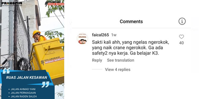 Orang yang Merokok saat Mengoperasikan Crane, Bahaya Tanpa Perhatian Keselamatan!