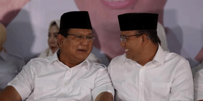 Prabowo Mengkritik Pilkada DKI, Anies Menyatakan Prabowo Sulit Berada di Posisi Oposisi