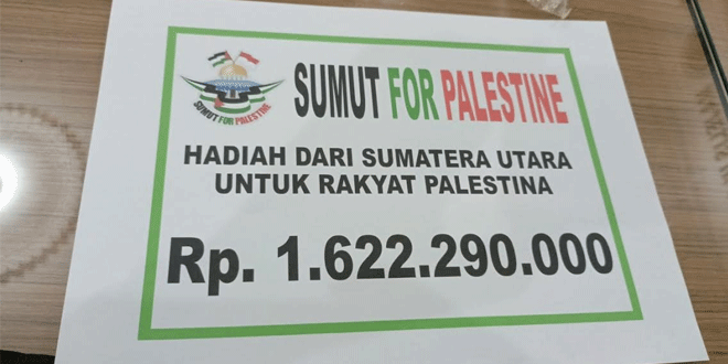 Bantuan Rp1,6 Miliar dari Sumatera Utara untuk Warga Palestina