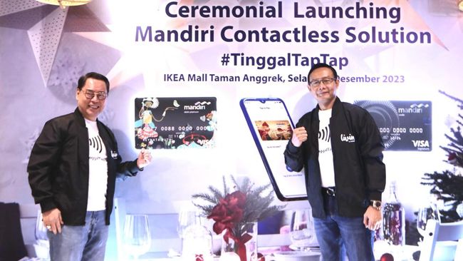 Bank Mandiri Memperlihatkan Fitur Pembayaran tanpa Sentuhan