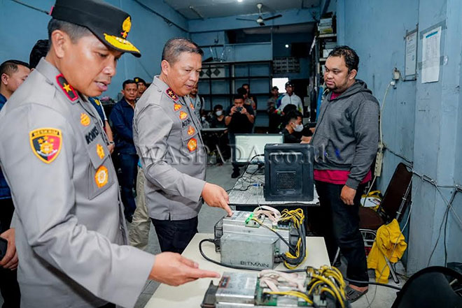 Ruko Tambang Bitcoin di 10 Lokasi Digerebek Polda Sumut, Negara Rugi Rp14,4 M