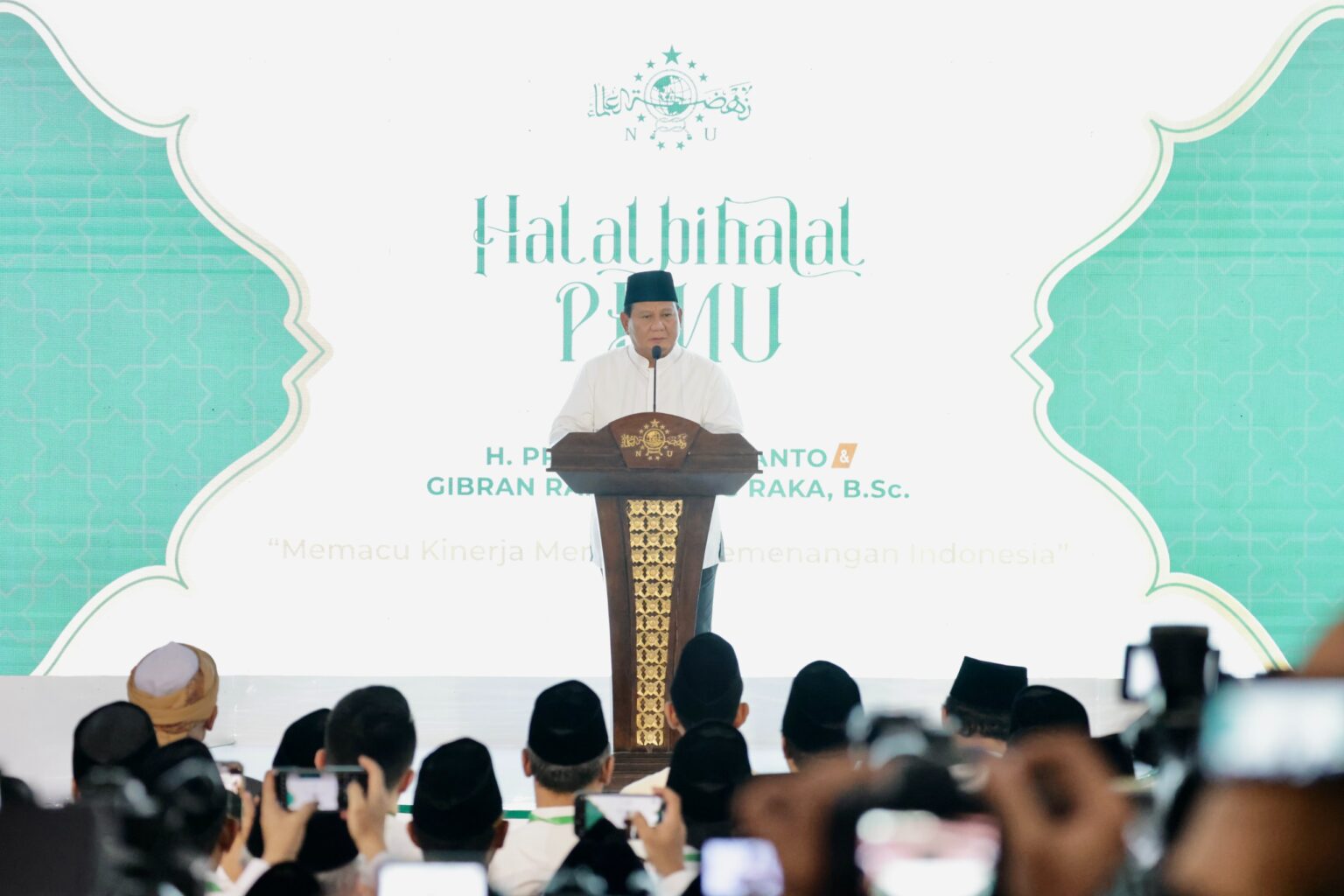 Prabowo Subianto: Terima Kasih atas Komitmen NU Kawal dan Dukung Pemerintahan yang Akan Datang