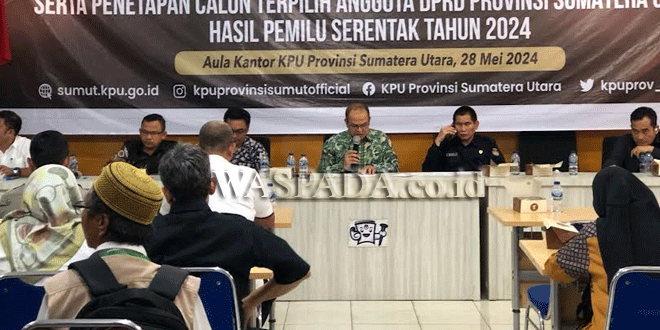 KPU Menetapkan 100 Anggota DPRD Sumut yang Terpilih untuk Periode 2024-2029 – Waspada Online