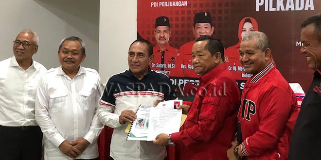 Edy Rahmyadi Mengembalikan Formulir Pendaftaran Calon Gubernur Sumut ke PDIP – Dilansir oleh Waspada Online