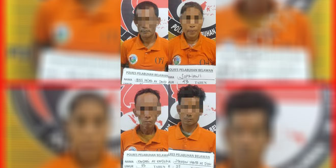 Polisi Tangkap 4 Orang Diduga Pengedar Narkoba di Medan Deli